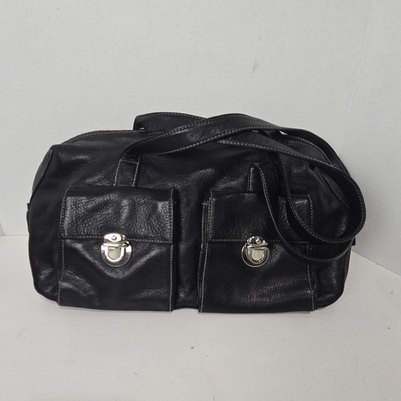 Perlina Handbags - Perlina Black Leather Purse